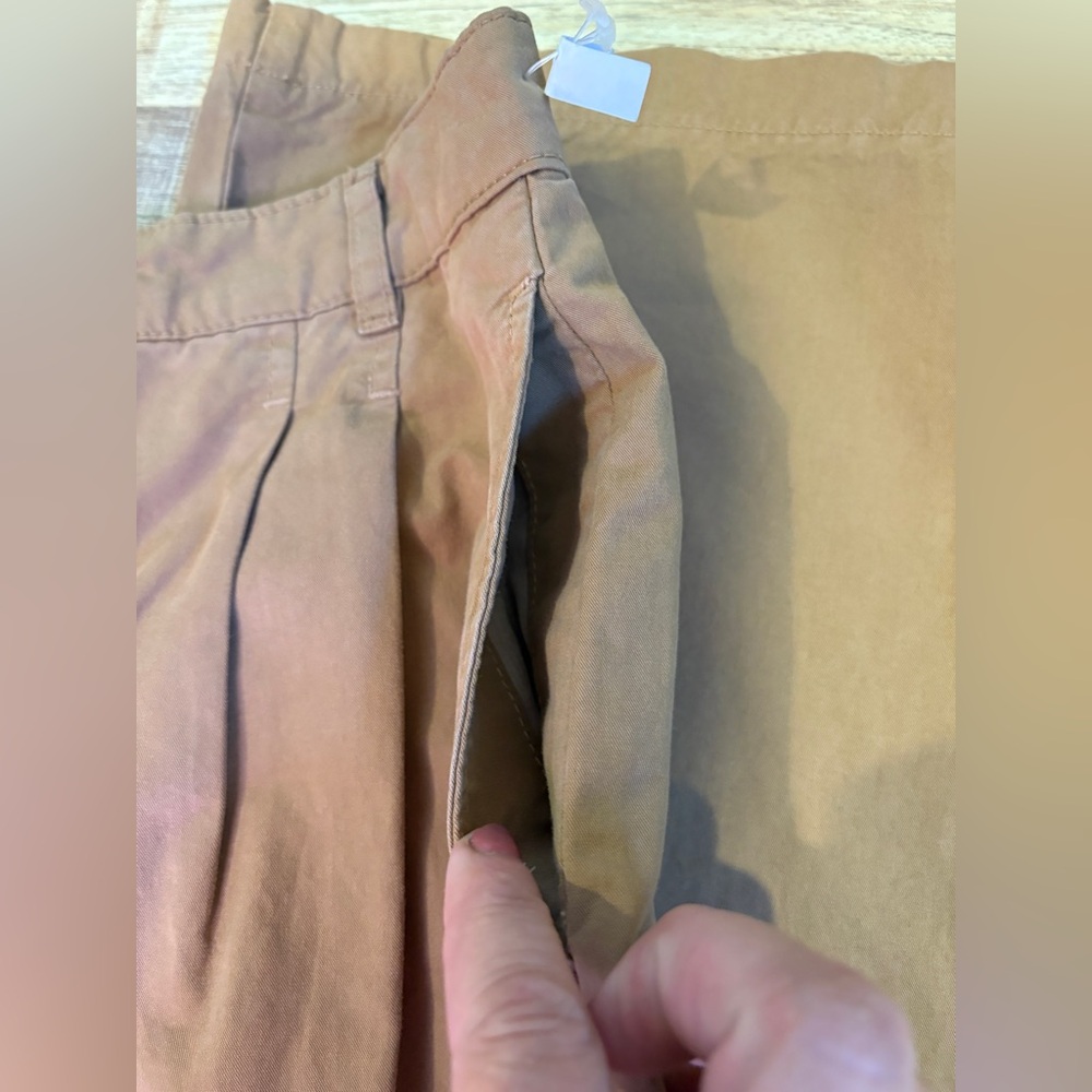 Frame Pleat Front Wide Leg Camel Chinos/Pants - Picture 10 of 16
